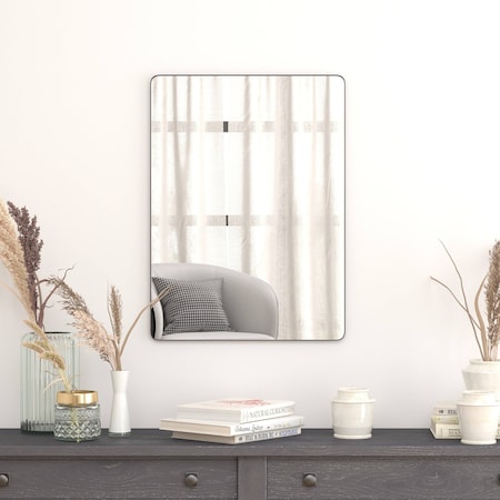 Flash Furniture 22" x 30" Black Metal Framed Accent Wall Mirror RH-M001-SRC5676MB-BK-GG